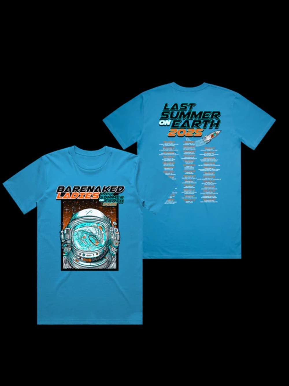 Bare Naked Ladies “Last Summer on Earth” 2025 Tour Graphic T-Shirt, Size Medium